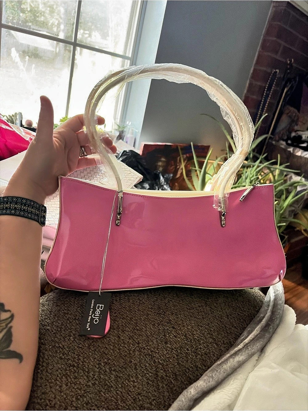 Valerie Stevens Pink Shoulder Bag